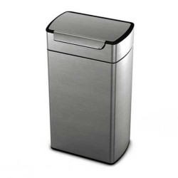 Simplehuman Rectangular Touch Bar prullenbak - 40 L - zilverkleurig