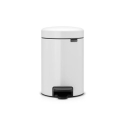 Brabantia newIcon pedaalemmer 3 liter met kunststof binnenemmer - White