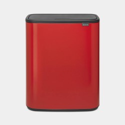 Brabantia Bo Touch Bin afvalemmer 60 liter met kunststof binnenemmer - Passion Red